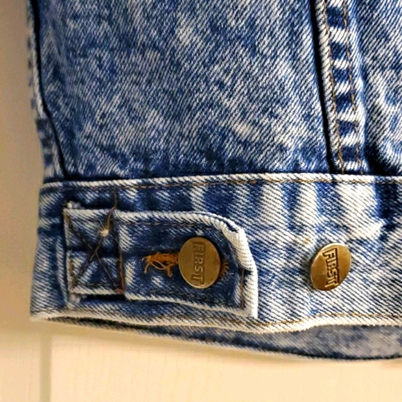 Vintage 80s First Acid Washed Jeans Jacket EUC - Picture 8 of 15